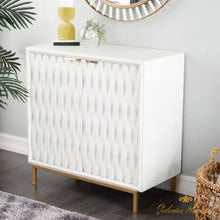 Cargar imagen en el visor de la galería, Gabinete contemporáneo blanco de dos puertas