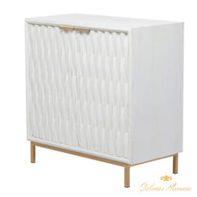 Cargar imagen en el visor de la galería, Gabinete contemporáneo blanco de dos puertas