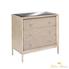 Cargar imagen en el visor de la galería, Gabinete de madera y metal con top de espejo.