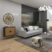 Cargar imagen en el visor de la galería, Gabinete de diseño ondulado con relieve de madera color bronce