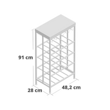 Cargar imagen en el visor de la galería, Estante para botellas de vino y vidrio ( 20 botellas )