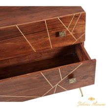 Cargar imagen en el visor de la galería, Gabinete decorativo de madera sólida, terminado en marquetería