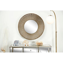 Cargar imagen en el visor de la galería, Espejo decorativo redondo perforado de metal Catalano.