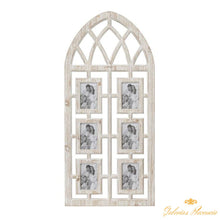 Cargar imagen en el visor de la galería, Decoración de pared con marco de madera, para seis fotos.