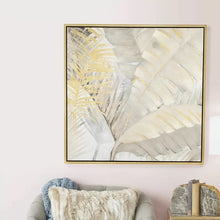 Cargar imagen en el visor de la galería, Cuadro de pintura sobre lienzo de palmera y helechos