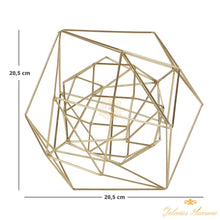 Cargar imagen en el visor de la galería, Escultura de decoración geométrica moderna, orbe de metal