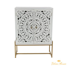 Cargar imagen en el visor de la galería, Gabinete decorativo tradicional de 2 puertas talladas