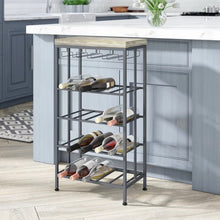 Cargar imagen en el visor de la galería, Estante para botellas de vino y vidrio ( 20 botellas )