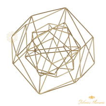 Cargar imagen en el visor de la galería, Escultura de decoración geométrica moderna, orbe de metal