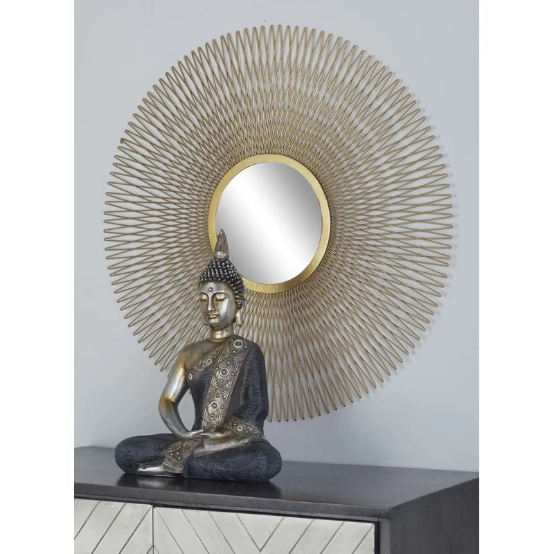 Espejo de pared de cuerpo entero con marco dorado – Galerías Placencia