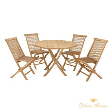 Cargar imagen en el visor de la galería, Juego de comedor de patio teca