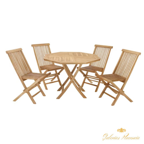 Juego de comedor de patio teca