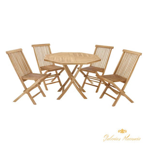 Juego de comedor de patio teca