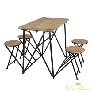 Juego de mesa y sillas plegables