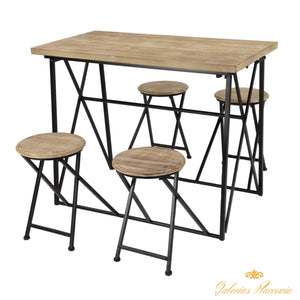 Juego de mesa y sillas plegables