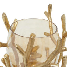 Cargar imagen en el visor de la galería, Candelabro de diseño elaborado en metal y vidrio
