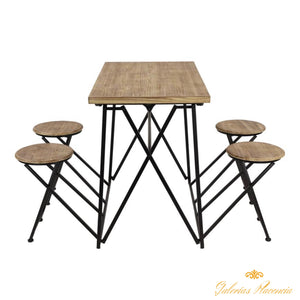 Juego de mesa y sillas plegables