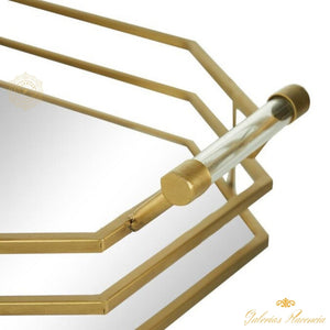 Bandeja Glam Gold Metal CosmoLiving by Cosmopolitan