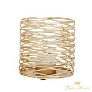 Portavelas de metal dorado candelabro