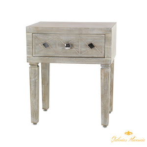 Consola de madera y mesas auxiliares, set de 3 piezas