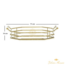 Cargar imagen en el visor de la galería, Bandeja Glam Gold Metal CosmoLiving by Cosmopolitan