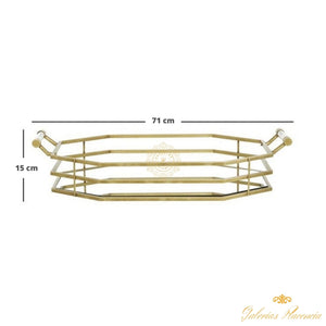 Bandeja Glam Gold Metal CosmoLiving by Cosmopolitan