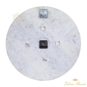 Reloj de pared de mármol blanco CosmoLiving by Cosmopolitan