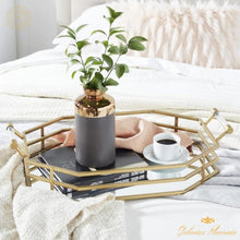 Cargar imagen en el visor de la galería, Bandeja Glam Gold Metal CosmoLiving by Cosmopolitan