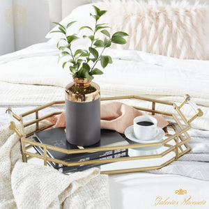 Bandeja Glam Gold Metal CosmoLiving by Cosmopolitan