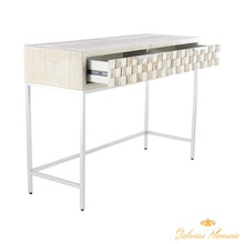 Cargar imagen en el visor de la galería, Mesa de consola (tamaño grande, marrón, beige, gris, plateado)