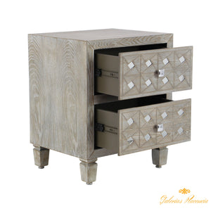 Consola de madera y mesas auxiliares, set de 3 piezas