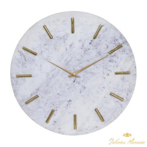 Reloj de pared de mármol blanco CosmoLiving by Cosmopolitan