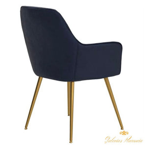 Sillón moderno de terciopelo para sala de estar, comedor, para el hogar, oficina, club, salón de invitados, dormitorio tapizado con patas de metal dorado