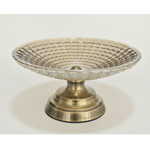 Fuente de cristal para mesa.