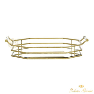 Bandeja Glam Gold Metal CosmoLiving by Cosmopolitan