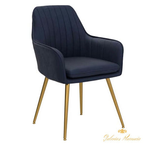 Sillón moderno de terciopelo para sala de estar, comedor, para el hogar, oficina, club, salón de invitados, dormitorio tapizado con patas de metal dorado
