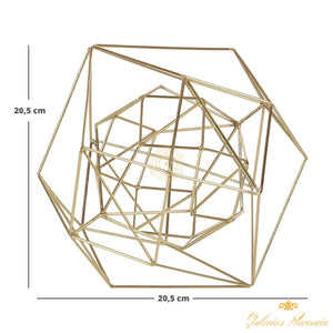Escultura de decoración geométrica moderna, orbe de metal