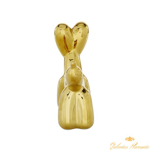 Escultura Dog Glam de Cerámica Dorada