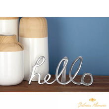 Cargar imagen en el visor de la galería, Letrero de bienvenida en metal “Hello”