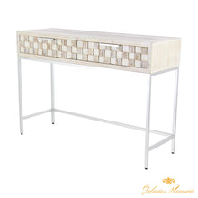 Cargar imagen en el visor de la galería, Mesa de consola (tamaño grande, marrón, beige, gris, plateado)