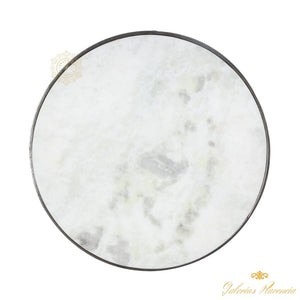 Mesa decorativa contemporánea de mármol gris - Olivia & May