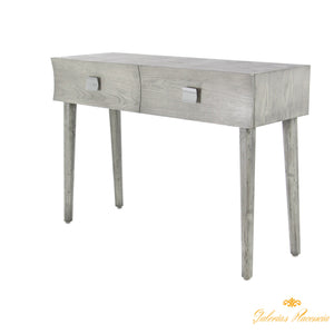 Consola de madera y mesas auxiliares, set de 3 piezas