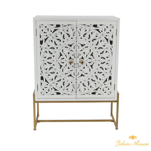 Gabinete decorativo tradicional de 2 puertas talladas