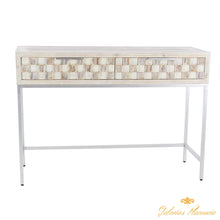 Cargar imagen en el visor de la galería, Mesa de consola (tamaño grande, marrón, beige, gris, plateado)