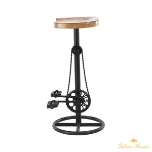Taburete para bar de madera y metal
