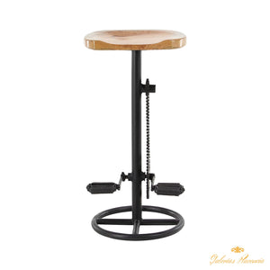 Taburete para bar de madera y metal