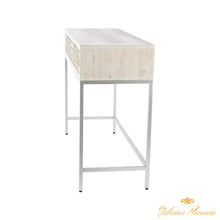 Cargar imagen en el visor de la galería, Mesa de consola (tamaño grande, marrón, beige, gris, plateado)