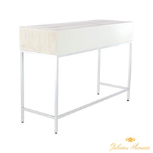 Cargar imagen en el visor de la galería, Mesa de consola (tamaño grande, marrón, beige, gris, plateado)