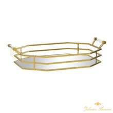 Cargar imagen en el visor de la galería, Bandeja Glam Gold Metal CosmoLiving by Cosmopolitan