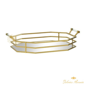 Bandeja Glam Gold Metal CosmoLiving by Cosmopolitan